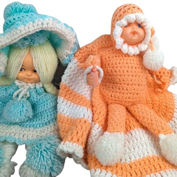 Vintage Hand Crocheted Dolls: Nursery Decor, Collectible Art - Picture 5 of 6